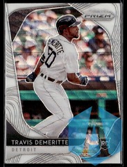 2020 Panini Prizm Prizms White Wave #114 Travis Demeritte RC